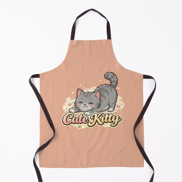 Item preview, Cute Kitty Playful Grey Cat Aesthetic designed and sold by digitalbob60.