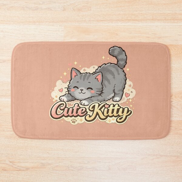 Item preview, Cute Kitty Playful Grey Cat Aesthetic designed and sold by digitalbob60.