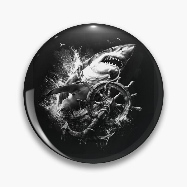 Item preview, Great White Shark Nautical Anchor Ocean Art Nautical Anchor Ocean Art designed and sold by inkoutninja.
