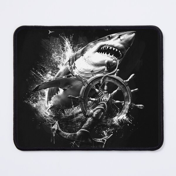 Item preview, Great White Shark Nautical Anchor Ocean Art Nautical Anchor Ocean Art designed and sold by inkoutninja.