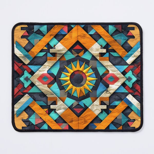 Item preview, Southwestern Aqua-Blue, Orange And Yellow Designs Pattern designed and sold by DEC02.