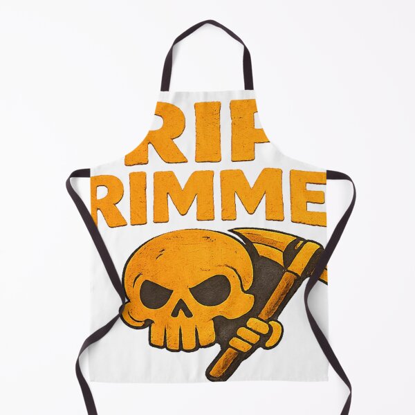 Item preview, RIP Grimmer Funny Halloween Skull with Scythe Vintage Orange Graphic designed and sold by Grump and Co.