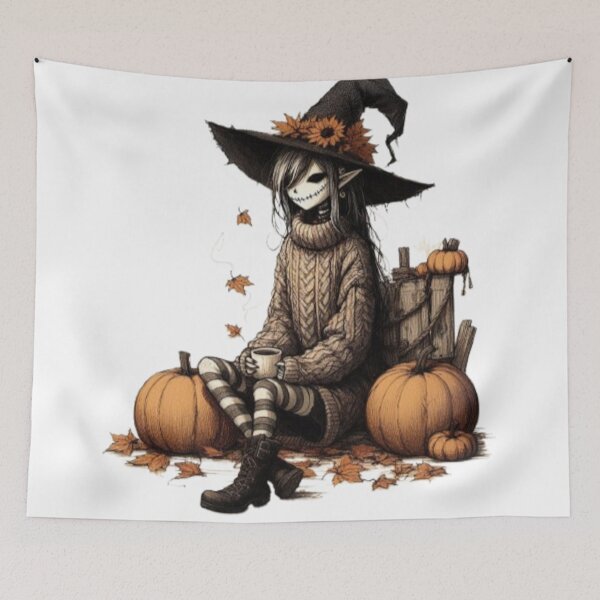 Item preview, Cute cozy elf Whitch scarecrow  designed and sold by Lykaon Art.