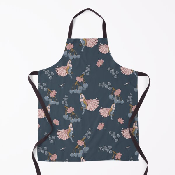 Item preview, Blue Birds and Cherry Blossoms Navy Pattern designed and sold by Zymetryart.