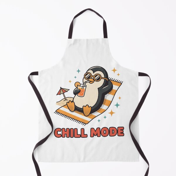 Item preview, Chill Mode Penguin Funny Summer Vacation T-Shirt Cute Beach Penguin Graphic Tee designed and sold by StickerNestYou.