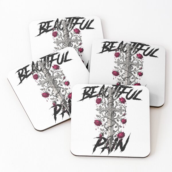 Item preview, Beautiful Pain - Gothic Engraving Quote designed and sold by Anima Atra.