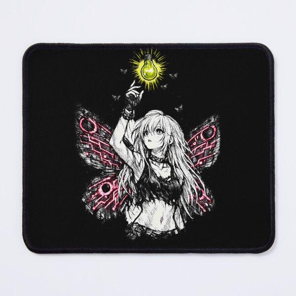 Item preview, Moth to the Neon - Dark Sketch Anime Moth Girl Aesthetic designed and sold by ChrisDuyen19.