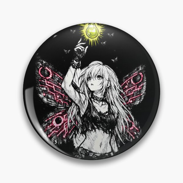 Item preview, Moth to the Neon - Dark Sketch Anime Moth Girl Aesthetic designed and sold by ChrisDuyen19.
