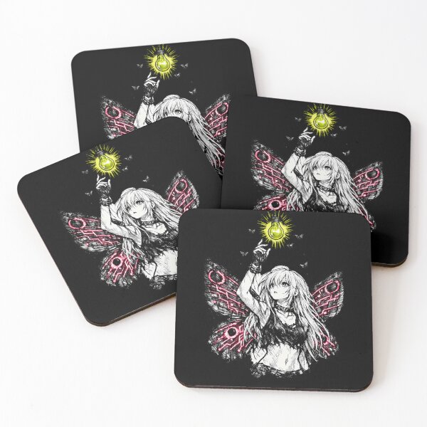 Item preview, Moth to the Neon - Dark Sketch Anime Moth Girl Aesthetic designed and sold by ChrisDuyen19.