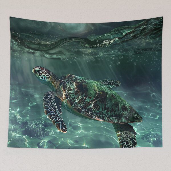 Item preview, Starlight Turtle Under Cosmic Waters designed and sold by QuantumDrift.