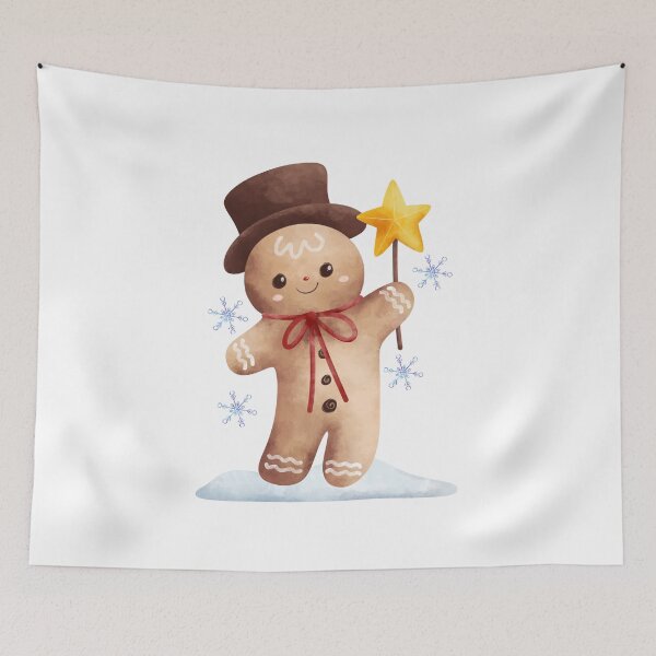 Item preview, Cute Gingerbread Man Christmas Kawaii Design designed and sold by     Sela Art .