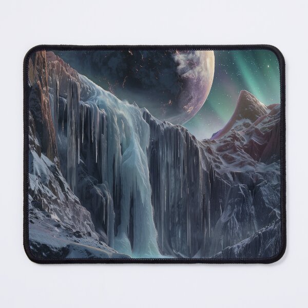 Item preview, Frozen Waterfall Under Cosmic Sky designed and sold by QuantumDrift.