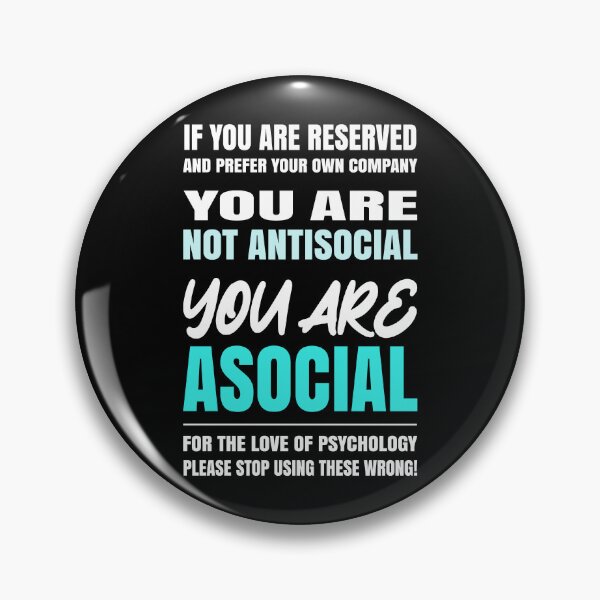 Item preview, You Are Not Antisocial, You Are Asocial - Psychology Word Nerd - white & turquoise colours designed and sold by Myriel-Myriel.