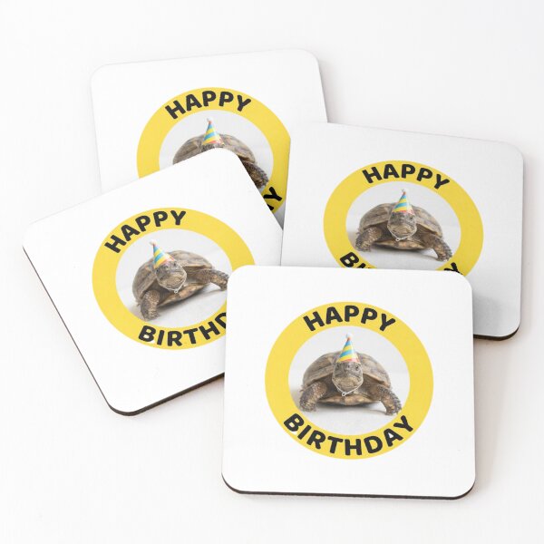 Item preview, Turtle happy birthday party hat cake balloons meme memes funny designed and sold by CheeseBlueprint.