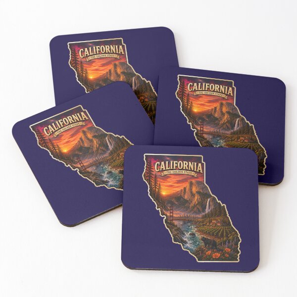 Item preview, California Vintage Travel Sticker | Golden State Scenic Mountain & Coast Badge designed and sold by Swanny's Custom T-shirt and Gift Designs.