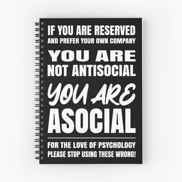 Item preview, You Are Not Antisocial, You Are Asocial - Psychology Word Nerd - white designed and sold by Myriel-Myriel.