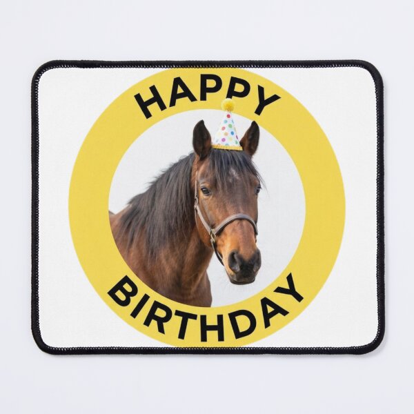 Item preview, Horse happy birthday party hat cake balloons meme memes funny designed and sold by CheeseBlueprint.