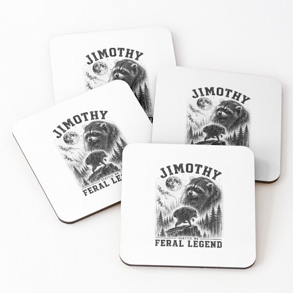 Item preview, Jimothy Feral Legend Raccoon Seattle Wildlife Vintage Funny Meme designed and sold by kiralynstration.