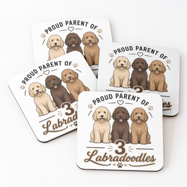 Item preview, Proud Parent of 3 Labradoodles Funny Dog Mom Gift designed and sold by KnrNazimTHREADS.