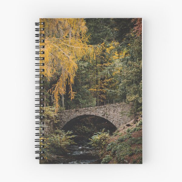 Item preview, Enchanted Autumn Stone Bridge in the Forest designed and sold by PixelBlissART.