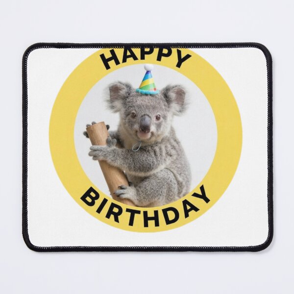 Item preview, Koala happy birthday party hat cake balloons meme memes funny designed and sold by CheeseBlueprint.