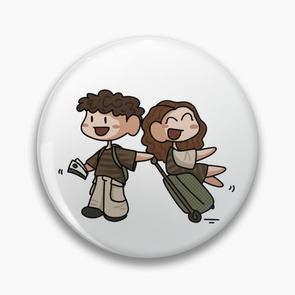 Item preview, Cute Travel Couple Adventure Kawaii Vacation Gift designed and sold by Pyxel_Kitten.