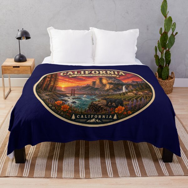 Item preview, California Vintage Travel Sticker | Golden State Scenic Mountain & Coast Badge designed and sold by Swanny's Custom T-shirt and Gift Designs.