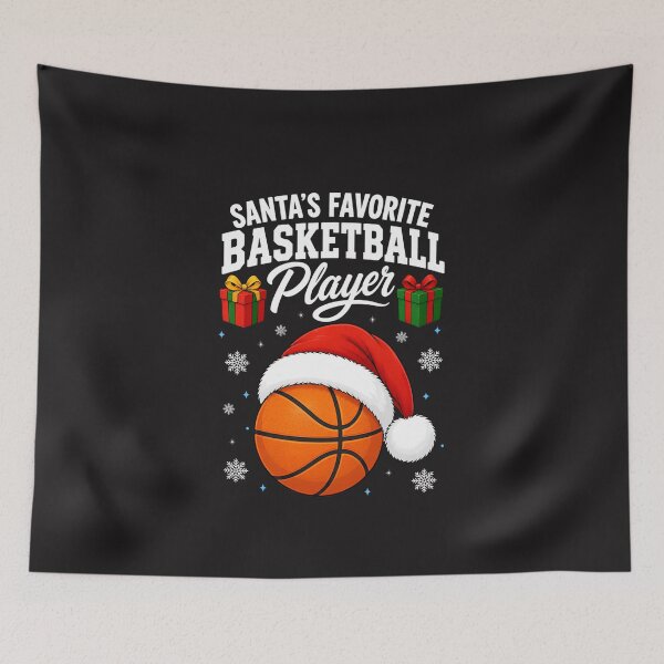 Item preview, Santa's Favorite Basketball Player Funny Christmas Basketball Gift designed and sold by kiralynstration.