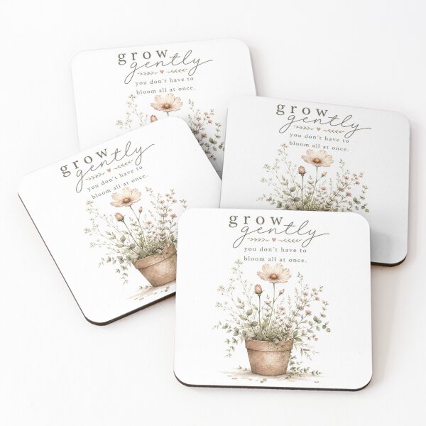 Item preview, Grow Gently | Minimal Botanical Illustration designed and sold by Desvyn.