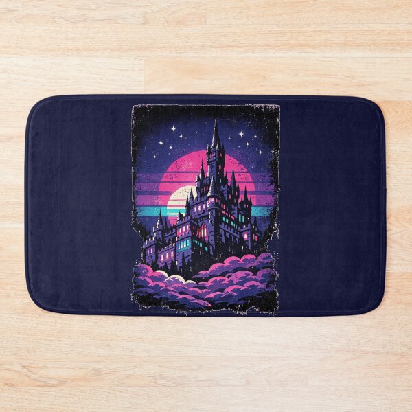 Item preview, Neon Retro Anime Gothic Cyber Castle designed and sold by KungPowUnicorn.
