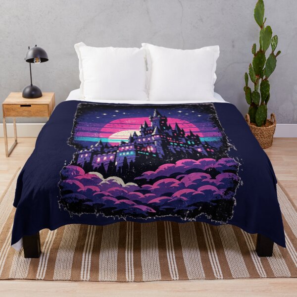 Item preview, Neon Retro Anime Gothic Cyber Castle designed and sold by KungPowUnicorn.