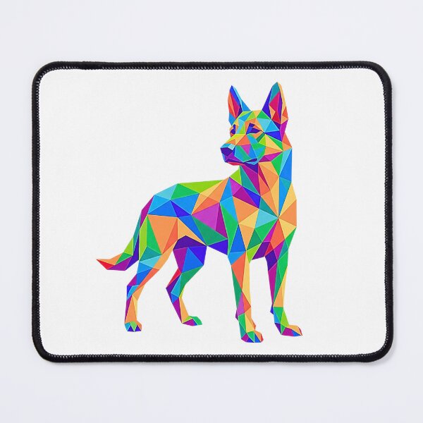 Item preview, Vibrant Geometric Dog Abstract Polygon Mosaic Art designed and sold by rich-moda.
