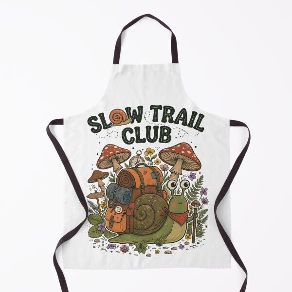 Item preview, Slow Trail Club Cute Snail Backpacker Vintage Hiking Adventure designed and sold by CF_VintageDesign.