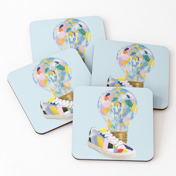 Item preview, Colorful Impasto Paint Lightbulb and Sneaker Art designed and sold by colorful-white.