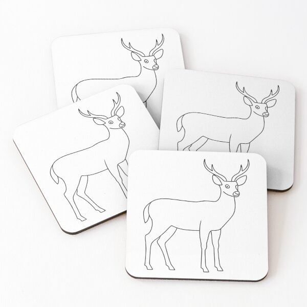 Item preview, Deer Elegant 1 Line Art Gift designed and sold by OneLine Studio.