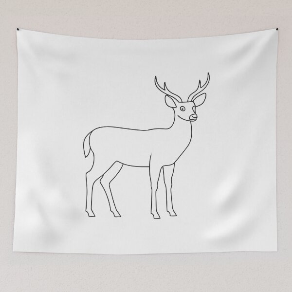 Item preview, Deer Elegant 1 Line Art Gift designed and sold by OneLine Studio.