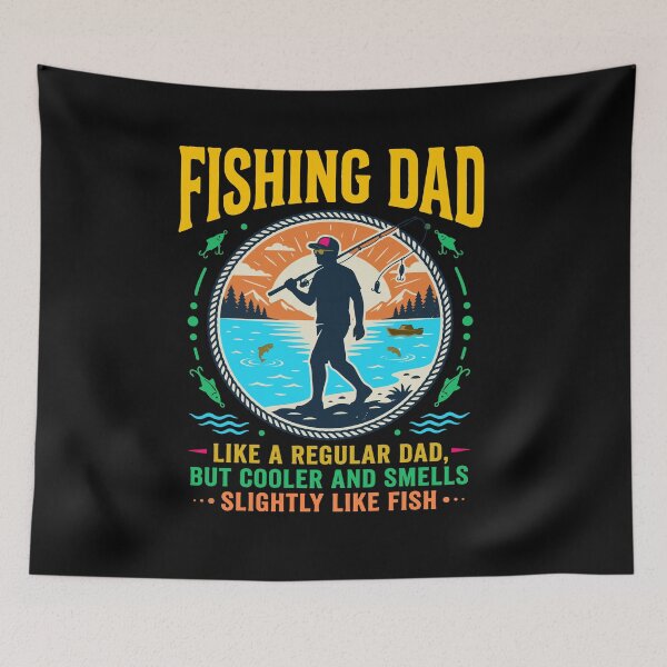 Item preview, Fishing Dad Like A Regular Dad But Cooler Funny Fisherman Gift designed and sold by ShetuAhsan.