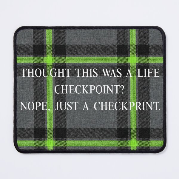 Item preview, Life Checkpoint / Check Print - Charcoal & Neon Green Plaid designed and sold by lifrary365.