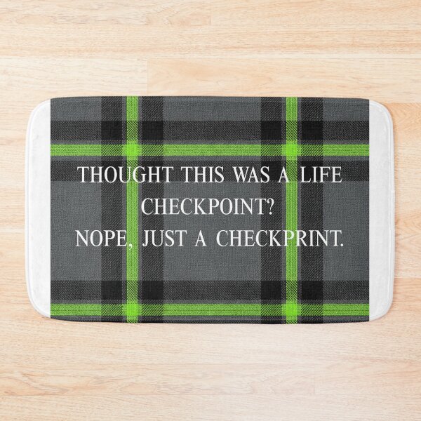 Item preview, Life Checkpoint / Check Print - Charcoal & Neon Green Plaid designed and sold by lifrary365.
