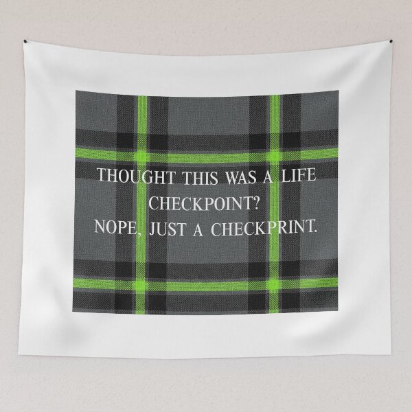 Item preview, Life Checkpoint / Check Print - Charcoal & Neon Green Plaid designed and sold by lifrary365.