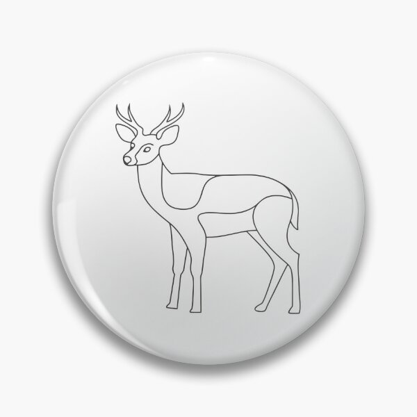 Item preview, Deer Elegant 2 Line Art Gift designed and sold by OneLine Studio.