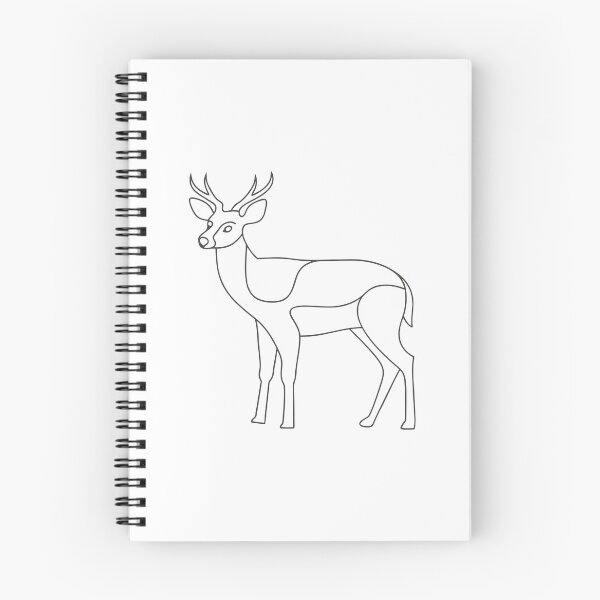 Item preview, Deer Elegant 2 Line Art Gift designed and sold by OneLine Studio.