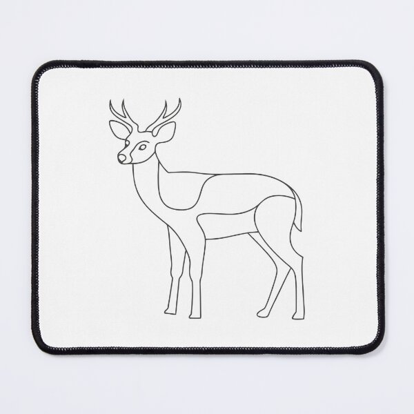 Item preview, Deer Elegant 2 Line Art Gift designed and sold by OneLine Studio.