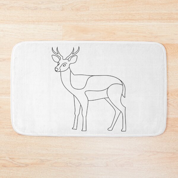 Artikelvorschau, Hirsch Elegant 2 Line Art Geschenk entworfen und verkauft von OneLine Studio.