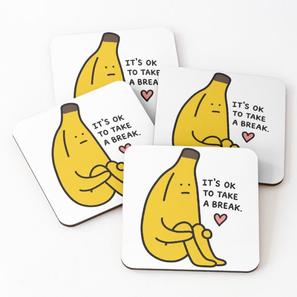 Item preview, Sad Kawaii Banana Character designed and sold by HoloHugDesigns.