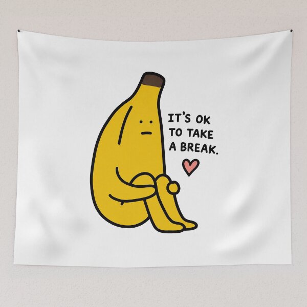 Item preview, Sad Kawaii Banana Character designed and sold by HoloHugDesigns.