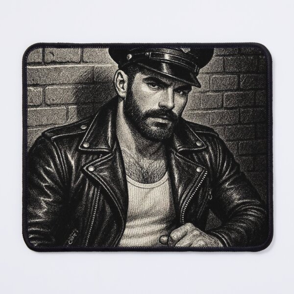 Item preview, Vintage 1940s Gay Leather Biker Series Rebel Leder Pride Graphic Design designed and sold by ItsAKinkThing.