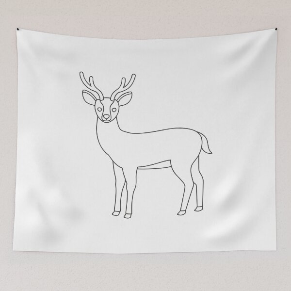 Item preview, Deer Friendly 1 Line Art Gift designed and sold by OneLine Studio.