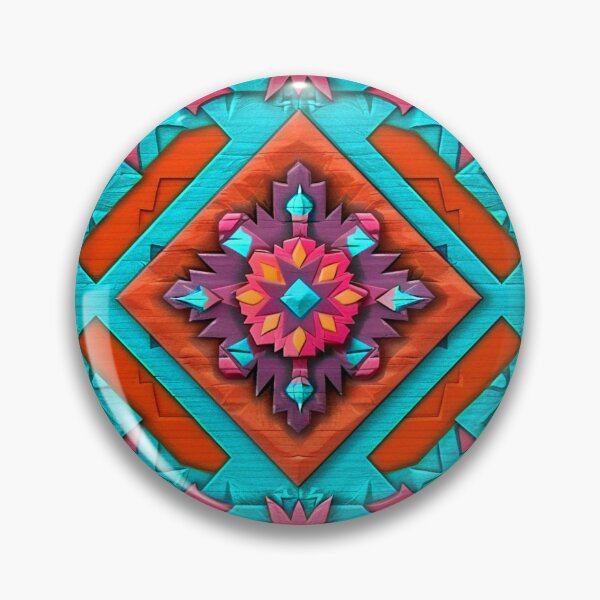 Item preview, Southwestern Blue, Mustard, And Magenta-Pink Designs Pattern designed and sold by DEC02.