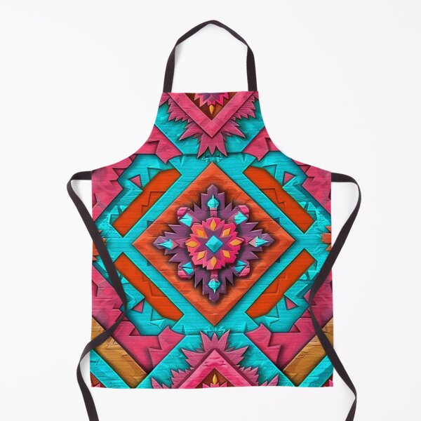 Item preview, Southwestern Blue, Mustard, And Magenta-Pink Designs Pattern designed and sold by DEC02.